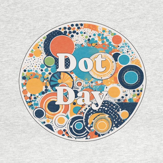 Dot day teacher art student inspire creativity colourful design by Edgi